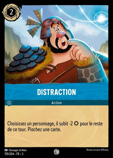 Distraction, carte Disney Lorcana CH3-159 — extension Les Terres d'Encres