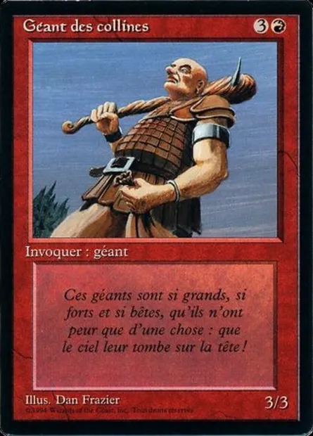 Hill Giant, Magic card FBB 158 — Foreign Black Border set