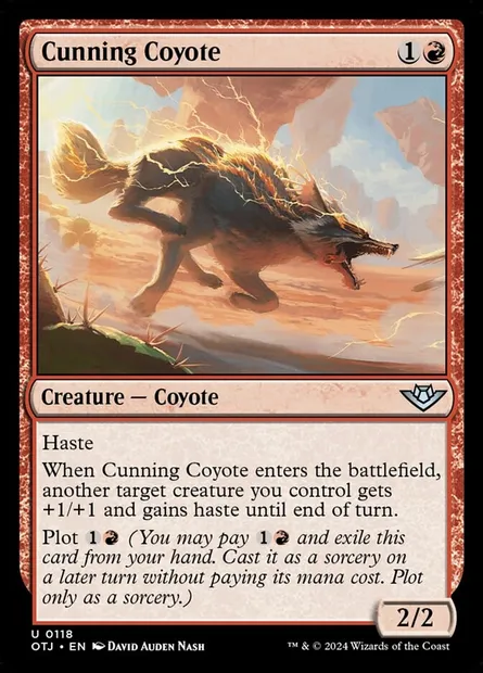 Cunning Coyote, Magic card OTJ 118 — Outlaws of Thunder Junction set