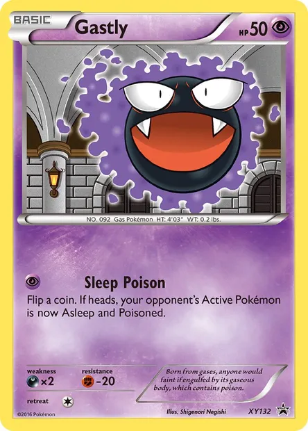 Gastly, Pokémon card XY 132 — XY Black Star Promos set