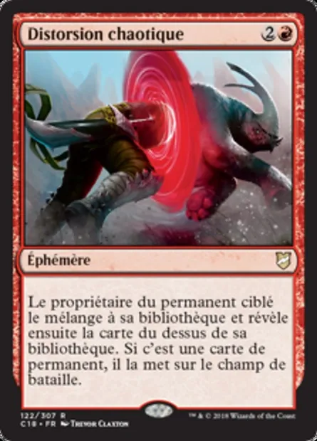 Distorsion chaotique, carte Magic C18 122 — extension Commander 2018