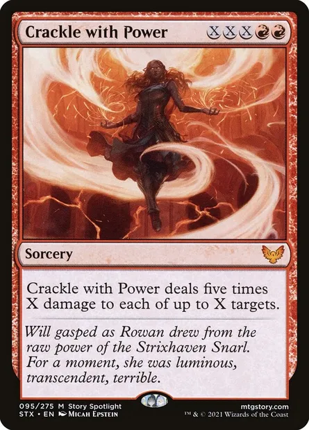 Crackle with Power, Magic card STX 95 — Strixhaven: School of Mages set