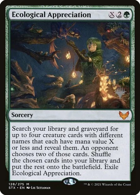 Ecological Appreciation, Magic card PSTX 128p — Strixhaven: School of Mages Promos set