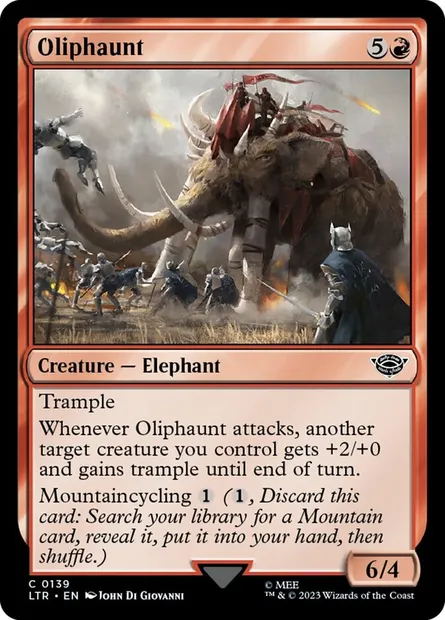 Oliphaunt, Magic card LTR 139 — The Lord of the Rings: Tales of Middle-earth set