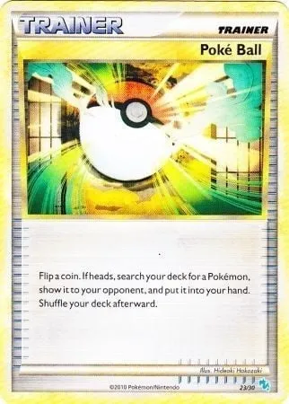 Poké Ball, carte Pokémon TK4G 023 — extension HS Trainer Kit (Gyarados)
