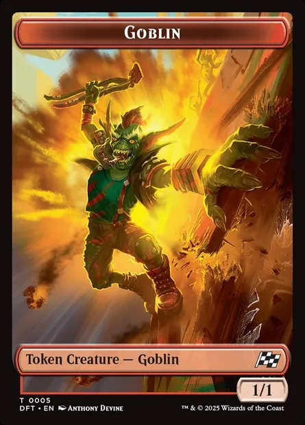 Goblin, carte Magic TDFT 5 — extension Aetherdrift Tokens