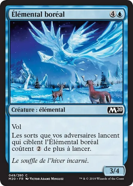 Élémental boréal, carte Magic M20 49 — extension Core Set 2020
