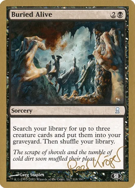 Enterré vivant, carte Magic WC03 pk118sb — extension World Championship Decks 2003