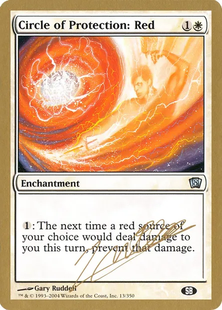 Circle of Protection: Red, Magic card WC04 jn13sb — World Championship Decks 2004 set