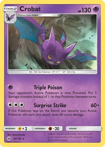 Crobat, Pokémon card SUM 56 — Sun & Moon set