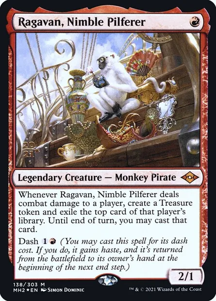 Ragavan, Nimble Pilferer, Magic card PMH2 138s — Modern Horizons 2 Promos set