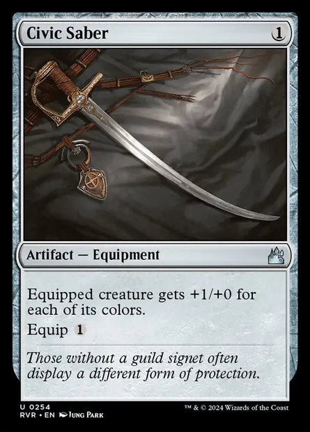 Civic Saber, Magic card RVR 254 — Ravnica Remastered set