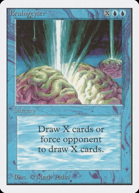 Braingeyser, Magic card 2ED 51 — Unlimited Edition set