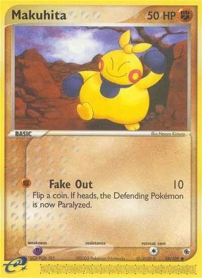 Makuhita, Pokémon card RS 58 — Ruby & Sapphire set