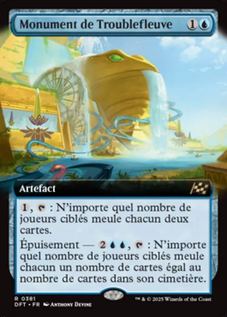 Monument de Troublefleuve, carte Magic DFT 381 — extension Aetherdrift