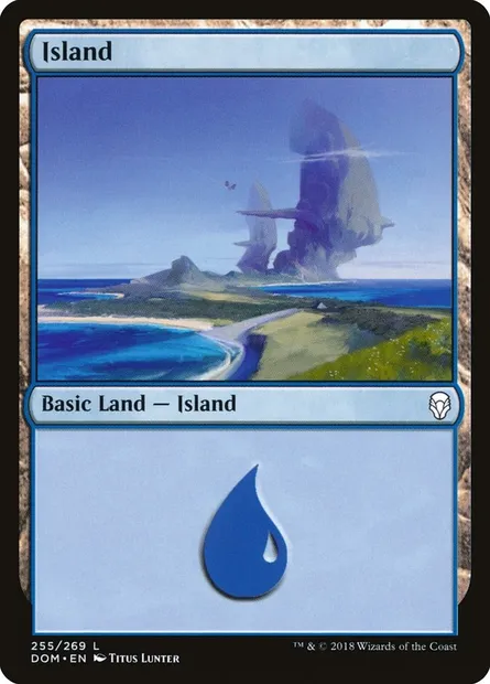 Island, Magic card DOM 255 — Dominaria set