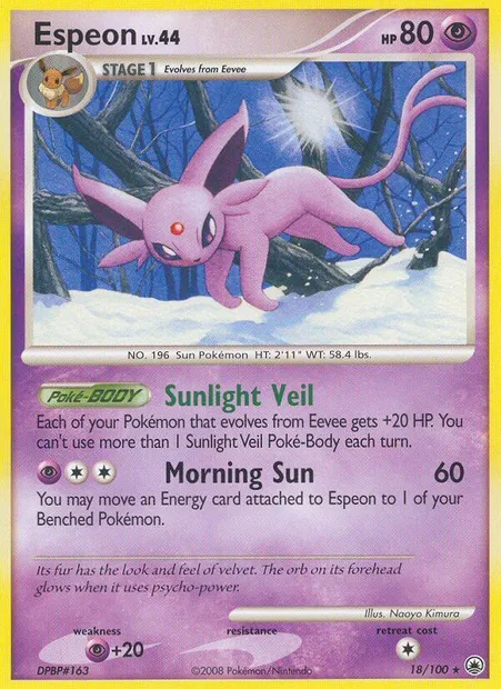 Mentali, carte Pokémon MD 18 — extension Aube Majestueuse