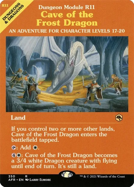 Cave of the Frost Dragon, Magic card AFR 350 — Adventures in the Forgotten Realms set