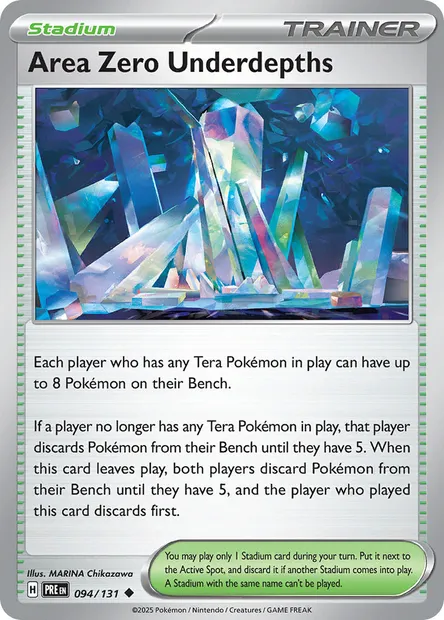 Area Zero Underdepths, Pokémon card PRE 094 — Prismatic Evolutions set