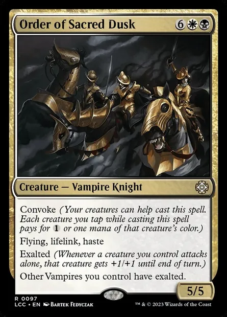 Order of Sacred Dusk, Magic card LCC 97 — The Lost Caverns of Ixalan Commander set