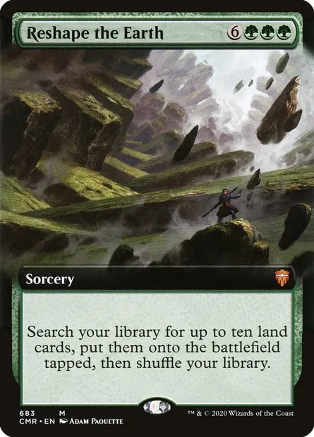 Reshape the Earth, Magic card CMR 683 — Commander Legends set