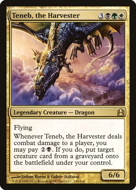 Teneb, the Harvester, Magic card CMD 230 — Commander 2011 set