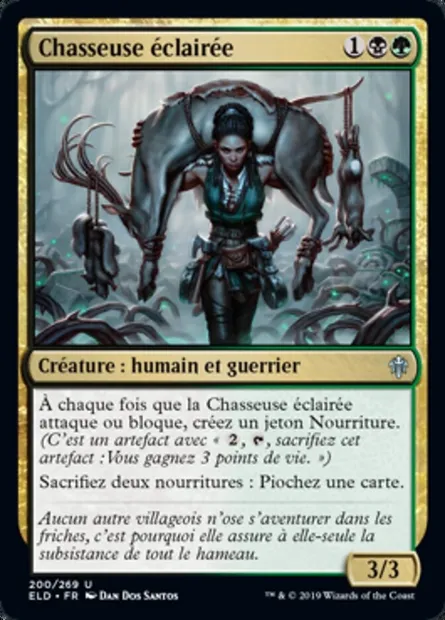 Chasseuse éclairée, carte Magic ELD 200 — extension Throne of Eldraine