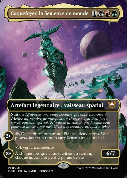 Coquefoyer, la Semence de monde, carte Magic EOC 1 — extension Edge of Eternities Commander