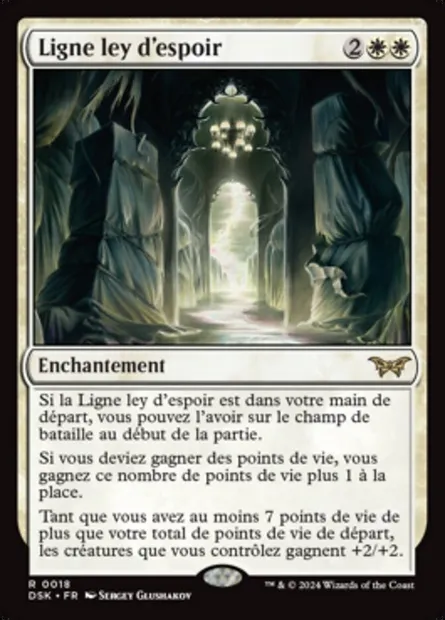 Ligne ley d'espoir, carte Magic DSK 18 — extension Duskmourn: House of Horror
