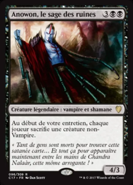 Anowon, le sage des ruines, carte Magic C17 96 — extension Commander 2017