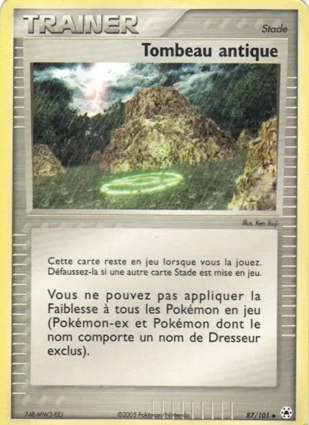 Tombeau antique, carte Pokémon HL 87 — extension EX Légendes Oubliées
