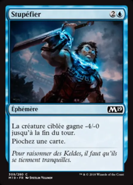 Stupéfier, carte Magic M19 309 — extension Core Set 2019