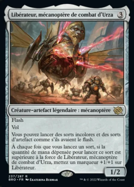 Libérateur, mécanoptère de combat d'Urza, carte Magic BRO 237 — extension La Guerre Fratricide