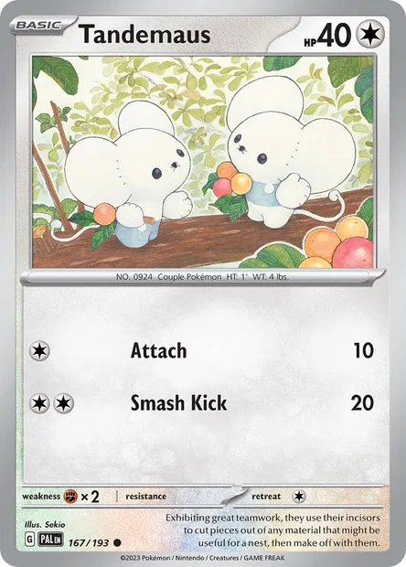 Tandemaus, Pokémon card PAL 167 — Paldea Evolved set