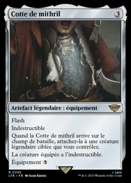 Cotte de mithril, carte Magic LTR 245 — extension Le Seigneur des Anneaux : chroniques de la Terre du Milieu