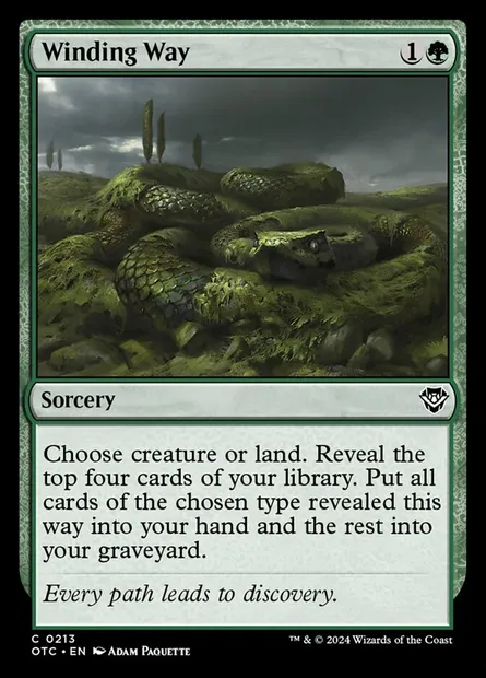Winding Way, Magic card OTC 213 — Outlaws of Thunder Junction Commander set