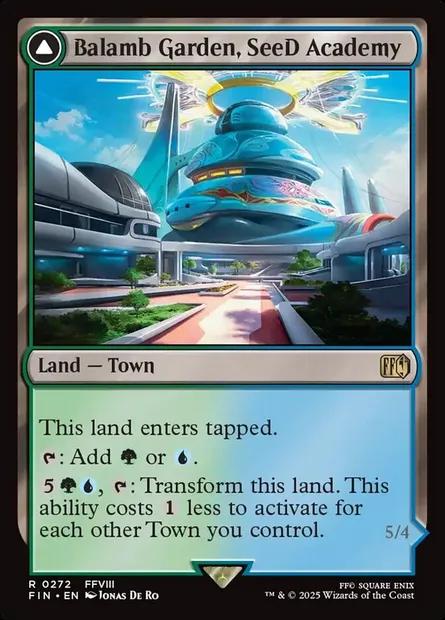 Balamb Garden, SeeD Academy // Balamb Garden, Airborne, Magic card FIN 272 — Final Fantasy set