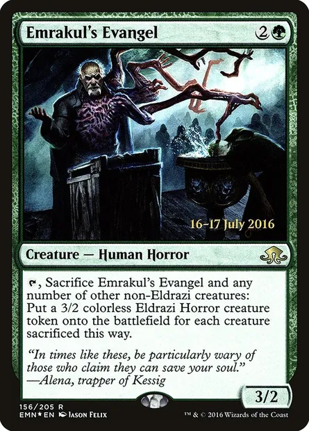 Emrakul's Evangel, Magic card PEMN 156s — Eldritch Moon Promos set