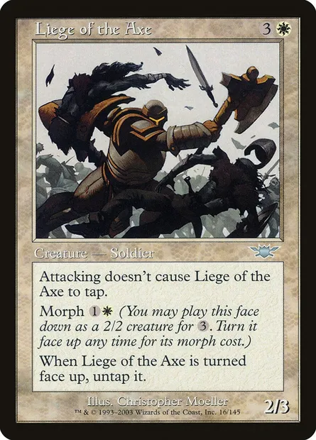 Liege of the Axe, Magic card LGN 16 — Legions set