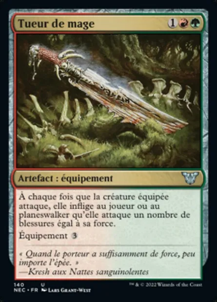 Tueur de mage, carte Magic NEC 140 — extension Neon Dynasty Commander