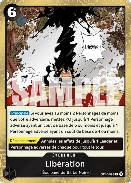 Libération, carte One Piece OP10-098 — extension SANG ROYAL