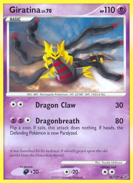 Giratina, Pokémon card PL 28 — Platinum set