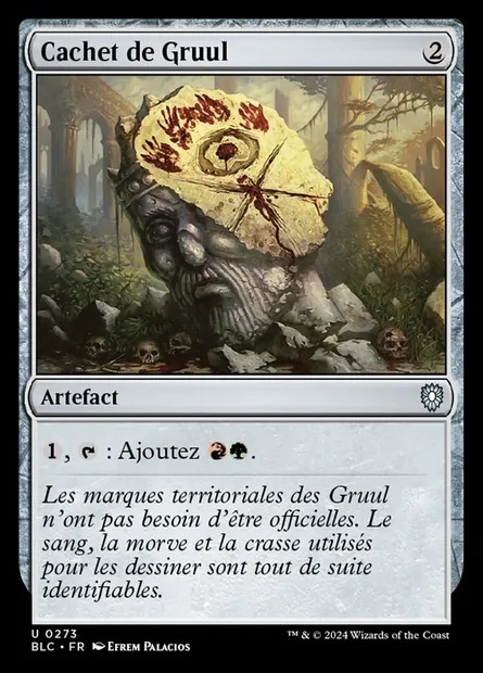 Cachet de Gruul, carte Magic BLC 273 — extension Bloomburrow Commander