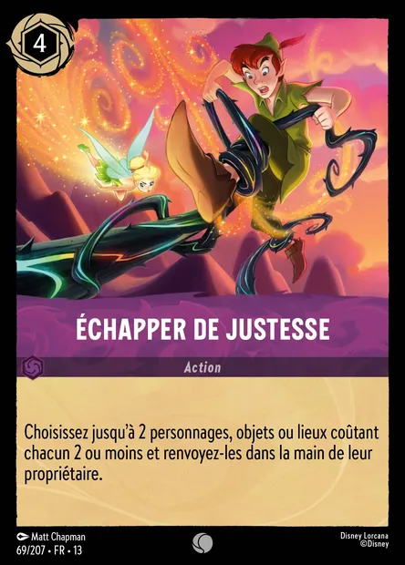 Échapper de justesse, carte Disney Lorcana CH13-069 — extension Invasion Epineuse!