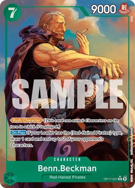 Benn.Beckman, One Piece card OP17-027 — THE WORLD’S STRONGEST WARRIORS set