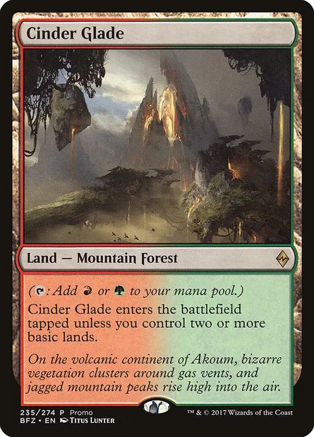 Cinder Glade, Magic card PSS1 235 — BFZ Standard Series set