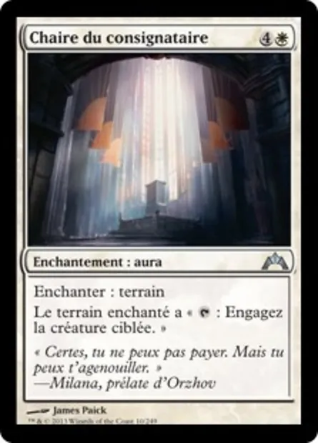 Chaire du consignataire, carte Magic GTC 10 — extension Insurrection