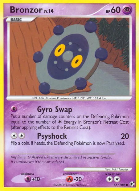 Bronzor, Pokémon card SF 55 — Stormfront set
