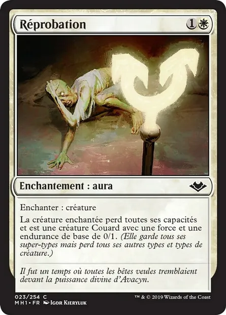 Réprobation, carte Magic MH1 23 — extension Horizons du Modern