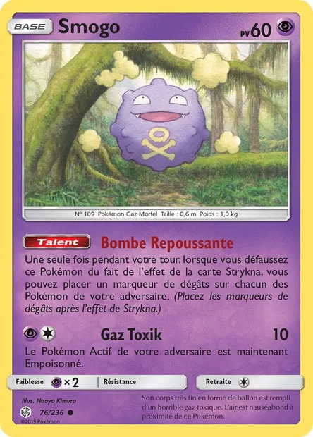 Smogo, carte Pokémon CEC 76 — extension Éclipse Cosmique